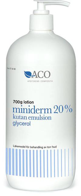 Miniderm, kutan emulsion 20 % (med pump), 700 g