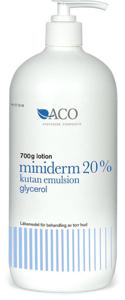 Miniderm, kutan emulsion 20 % (med pump), 700 g produkt bild