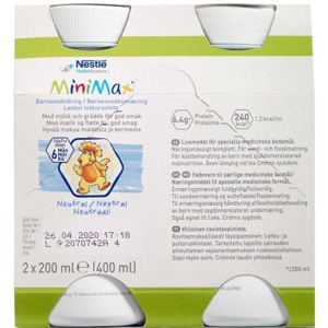 MiniMax Børnesondeernæring 2x200 ml produktbillede
