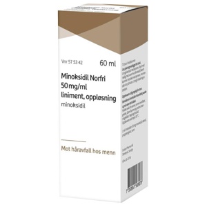 Minoksidil Norfri 50 mg/ml liniment 60 ml produktbilde