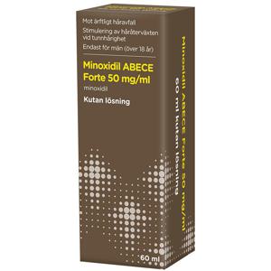 Minoxidil ABECE Forte Kutan lösning 50mg/ml Flaska, 60ml produkt bild