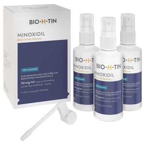 BIO-H-TIN MINOXIDIL FÜR MÄNNER 50 mg/ml 3X60 ml Lösung Produktbild