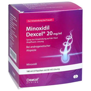 MINOXIDIL Dexcel 20 mg/ml Spray z.Anw.a.d.Kopfhaut Produktbild