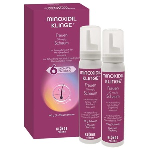 MINOXIDIL Klinge Frauen 50 mg/g Schaum Produktbild