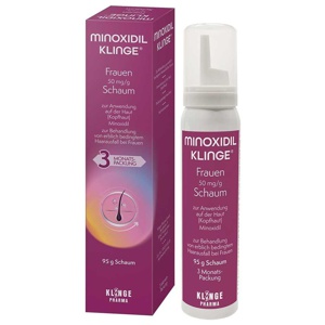 MINOXIDIL Klinge Frauen 50 mg/g Schaum Produktbild