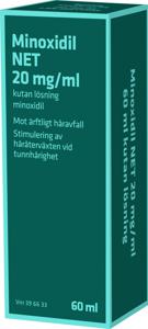 Minoxidil NET 20 mg/ml 60 ml kutan lösning produkt bild
