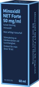 Minoxidil NET Forte 50 mg/ml 60 ml kutan lösning produkt bild