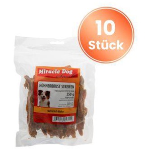 Miracle Dog Hühnerbrust Streifen 10 x 250g Produktbild