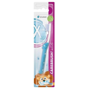 Miradent Carebrush Kids Zahnbürste 2 - 6 Jahre blau, 1 St Zahnbürste Produktbild