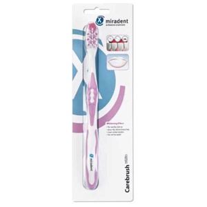 Miradent Carebrush white pink Zahnbürste Produktbild