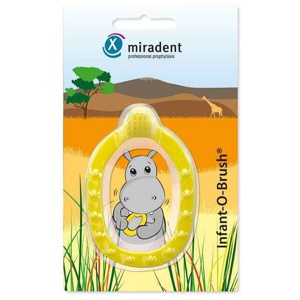 MIRADENT-Kinder-Lernzahnbuerst-Infant-O-Brush-gelb Produktbild