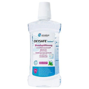 MIRADENT OXYSAFE Active Mundspüllösung 500 ml Mundwasser Produktbild