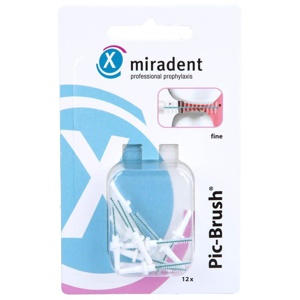 MIRADENT Pic-Brush fine Ersatzbürsten weiß 12 St Produktbild