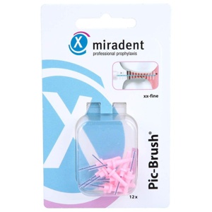 MIRADENT Pic-Brush xx-fine Ersatzbürsten pink 12 St Produktbild