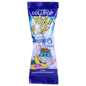 miradent XyliPOP Zahnpflegelolli Blaubeere 1X6 g Produktbild
