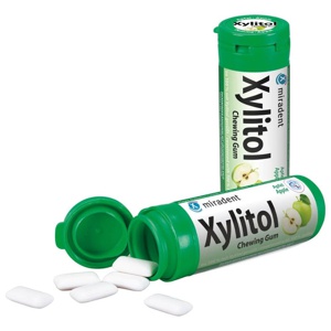 miradent Xylitol Chewing Gum Apfel 30 g Kaugummi Produktbild
