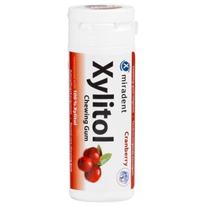 miradent Xylitol Chewing Gum Cranberry 30 St Kaugummi Produktbild
