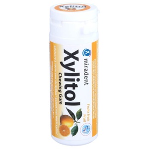 miradent Xylitol Chewing Gum Frucht 30 St Kaugummi Produktbild