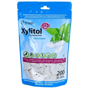 miradent Xylitol Chewing Gum Minze 200 St Kaugummi Produktbild