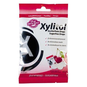MIRADENT-Xylitol-Drops-zuckerfrei-Cherry Produktbild