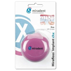 MIRADENT-Zahnseide-Mirafloss-Implant-CHX-fine Produktbild