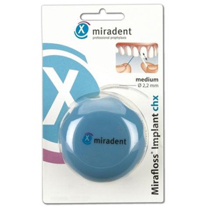 MIRADENT-Zahnseide-Mirafloss-Implant-CHX-medium Produktbild