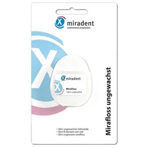 MIRADENT-Zahnseide-Mirafloss-ungewachst-20-m Produktbild