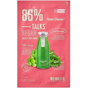 MISSHA Talks Vegan Squeeze Sheet Mask [Power Cleanse] 27 g produktbillede