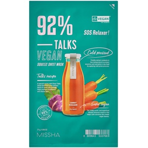 MISSHA Talks Vegan Squeeze Sheet Mask [Sos Relaxer] 27 g produktbillede