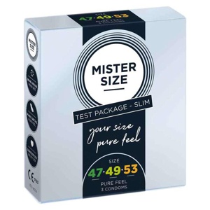 Mister Size Probierpackung 47-49-53 Kondome, 3 St Kondome Produktbild