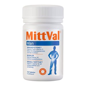 MittVal Man 100 tabletter produkt bild