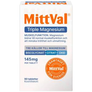 MittVal Triple Magnesium 90 tabletter produkt bild