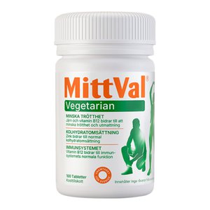 MittVal Vegetarian 100 tabletter produkt bild