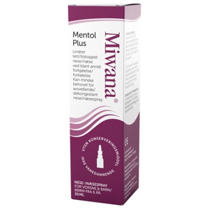 Miwana plus 3,5 % nesespray mentol 30 ml produktbilde