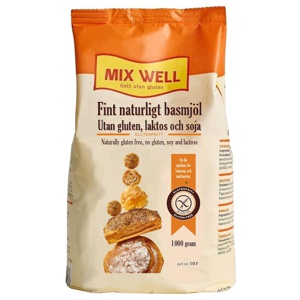 MixWell basmjöl naturligt gluten-, laktos- och sojafri 1000 g produkt bild