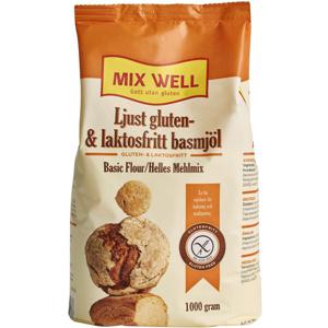 MixWell Ljust gluten- och laktosfritt basmjöl 1 kg produkt bild