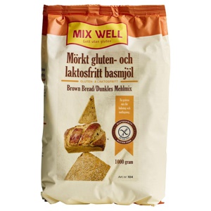 MixWell Mörkt GLUTEN- & LAKTOSfritt Basmjöl 1000 g produkt bild
