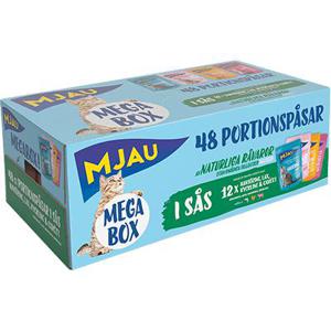Mjau Megabox Kött & Fisk i Sås 48x85 g produkt bild