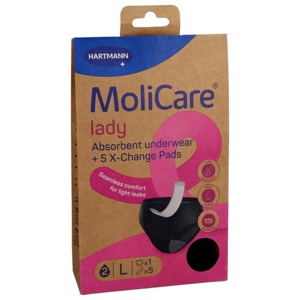 MOLICARE lady Absorbent underwear+5 Pads Gr.L Produktbild