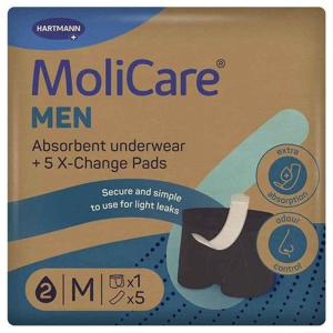 MOLICARE men Absorbent underwear+5 Pads Gr.M Produktbild