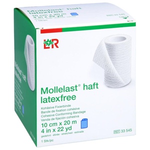MOLLELAST haft Binden latexfrei 10 cmx20 m blau Produktbild