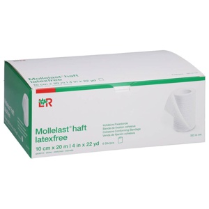 MOLLELAST haft Binden latexfrei 10 cmx20 m weiß Produktbild