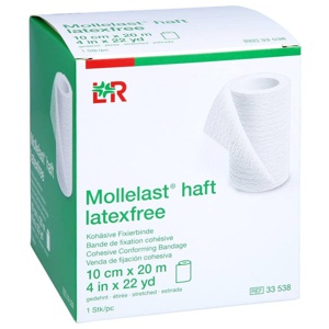 MOLLELAST haft Binden latexfrei 10 cmx20 m weiß Produktbild