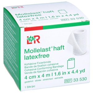 MOLLELAST haft Binden latexfrei 4 cmx4 m weiß Produktbild