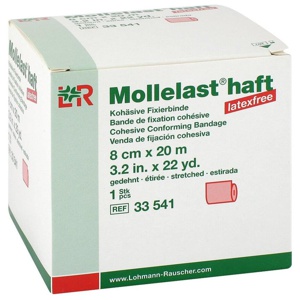 MOLLELAST haft Binden latexfrei 8 cmx20 m rot Produktbild
