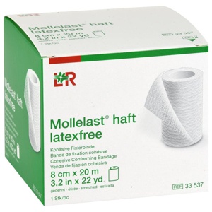 MOLLELAST haft Binden latexfrei 8 cmx20 m weiß Produktbild