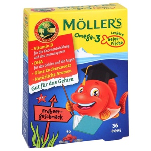 MÖLLER´s Omega-3 Gelee-Fische 36 St Kautabletten Produktbild
