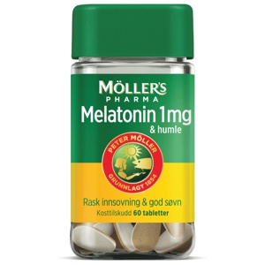Möller's Pharma Melatonin 1mg & humle 60 stk produktbilde