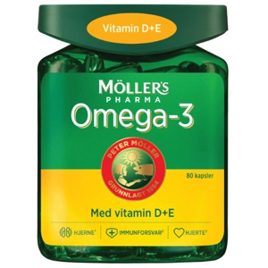 Möller's Pharma Omega-3 med vitamin D+E 80 kapsler produktbilde
