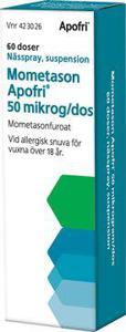 Mometason Apofri 50 mikrogram/dos Mometason, Nässpray, suspension, 60 dos(er) produkt bild